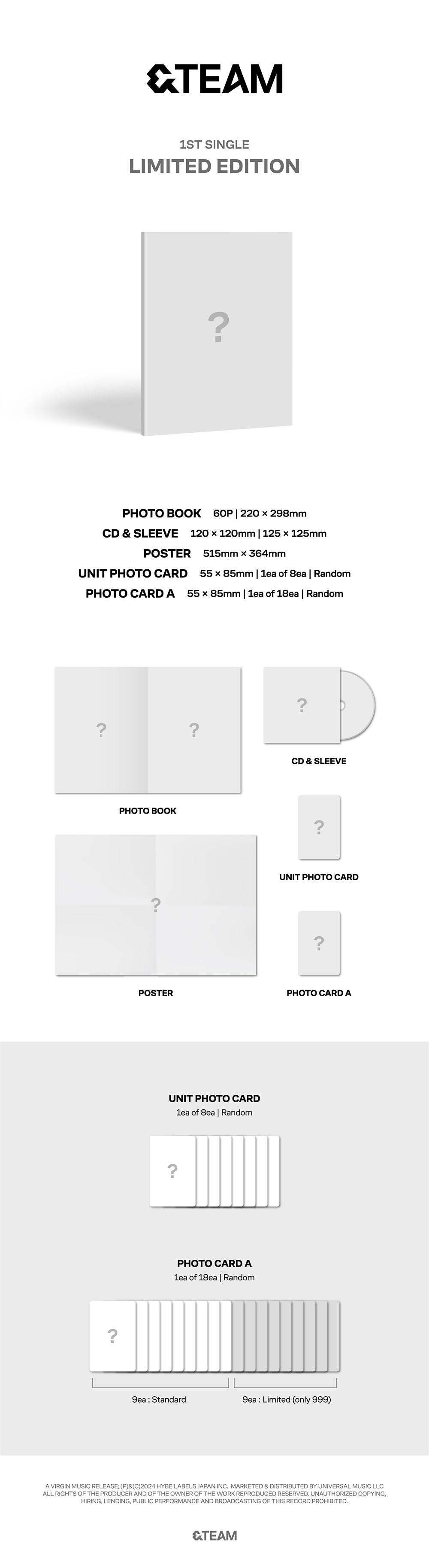 &TEAM - 1st Single (Limited + Standard + Solo Edition)