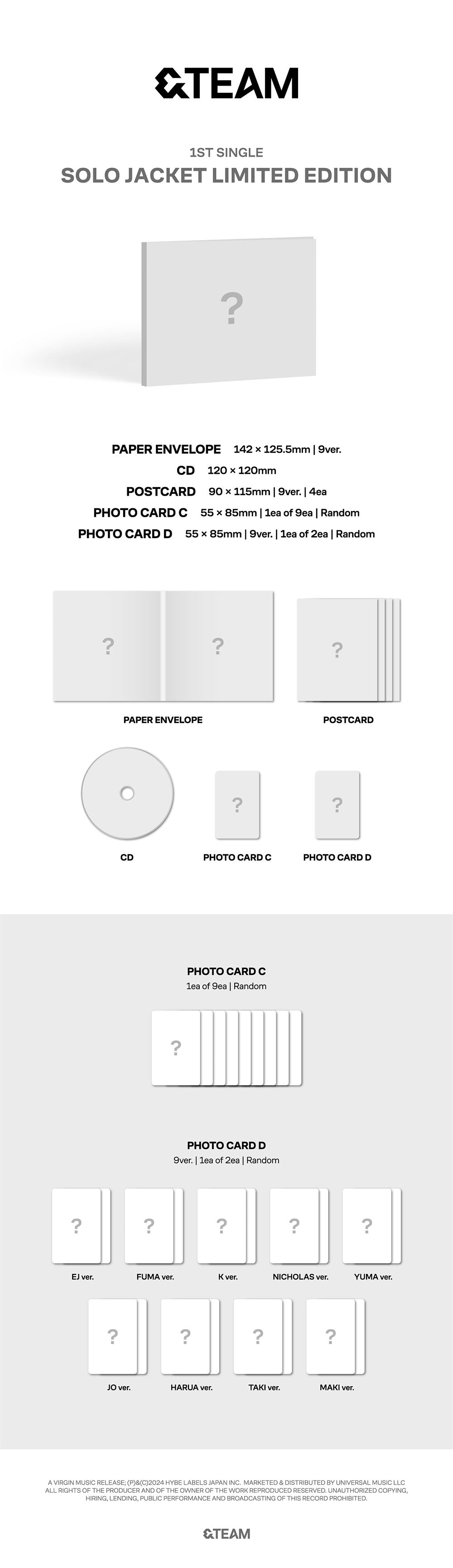 &TEAM - 1st Single Japan Album Solo Edition