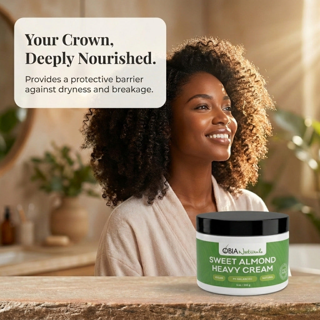 Sweet Almond Heavy Cream — Leave-In Conditioner for Dry, Damaged Hair