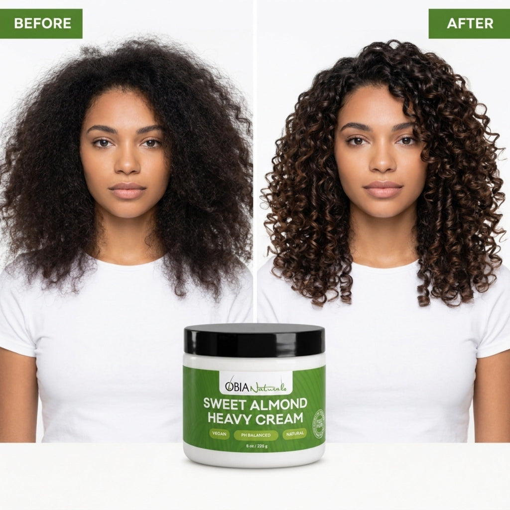Sweet Almond Heavy Cream — Leave-In Conditioner for Dry, Damaged Hair