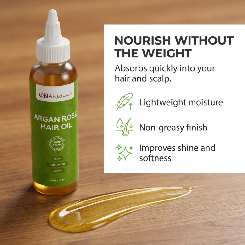Argan Rose Hair Oil — Argan Hair Oil for Dry, Curly Hair