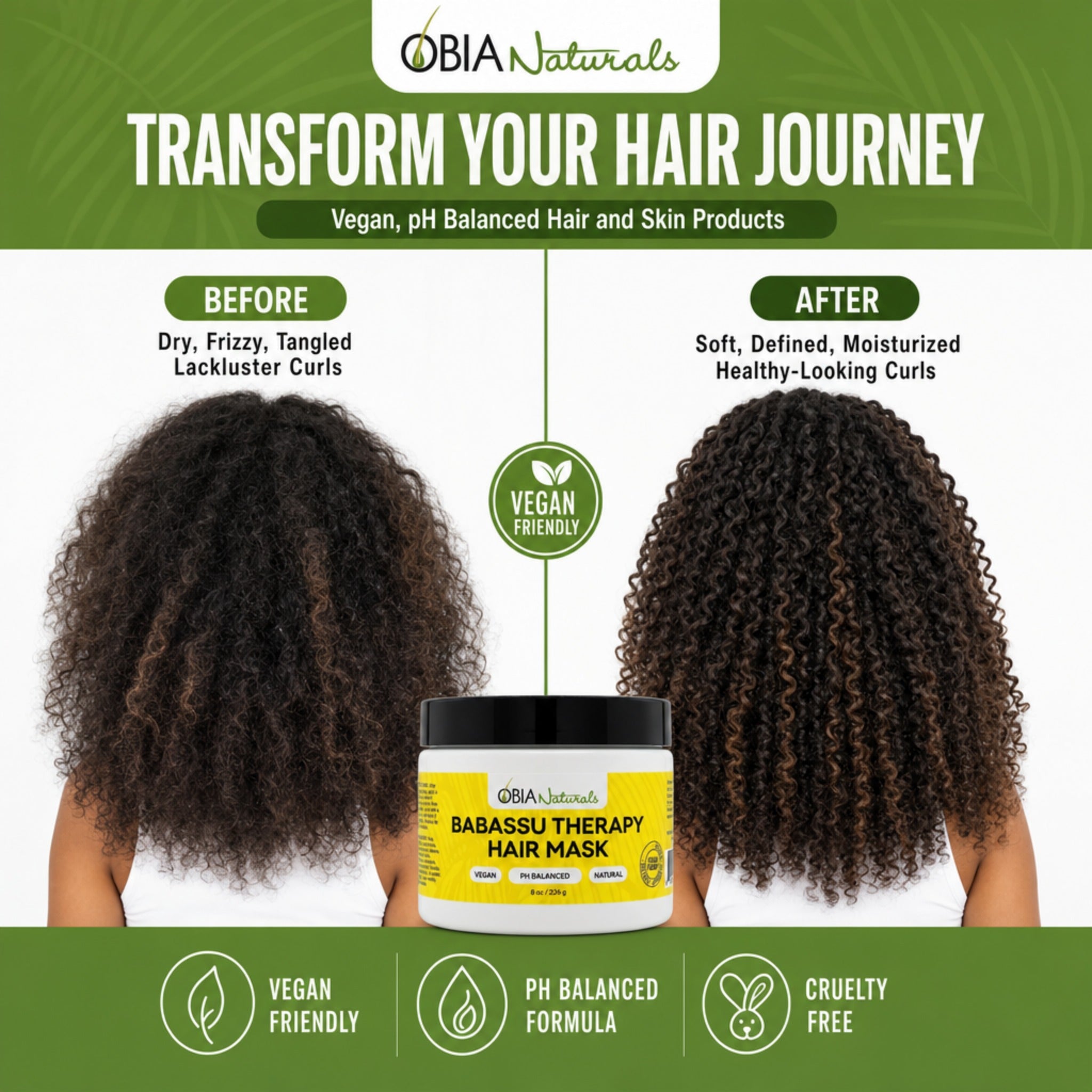 Babassu Hair Therapy Mask — Deep Conditioning Hair Mask for Curls