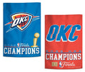 OKC Thunder 2025 NBA Champions 2 Sided Garden Flag