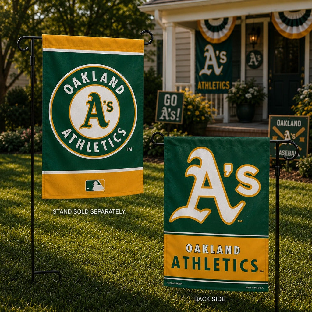 Oakland Athletics Garden Flag 2 Sided Logo