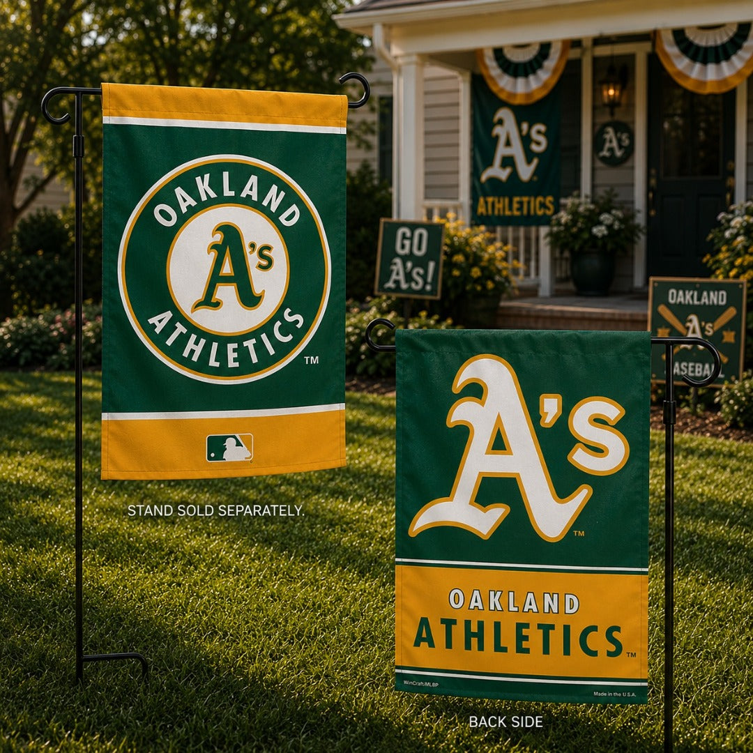 Oakland Athletics Garden Flag 2 Sided Logo