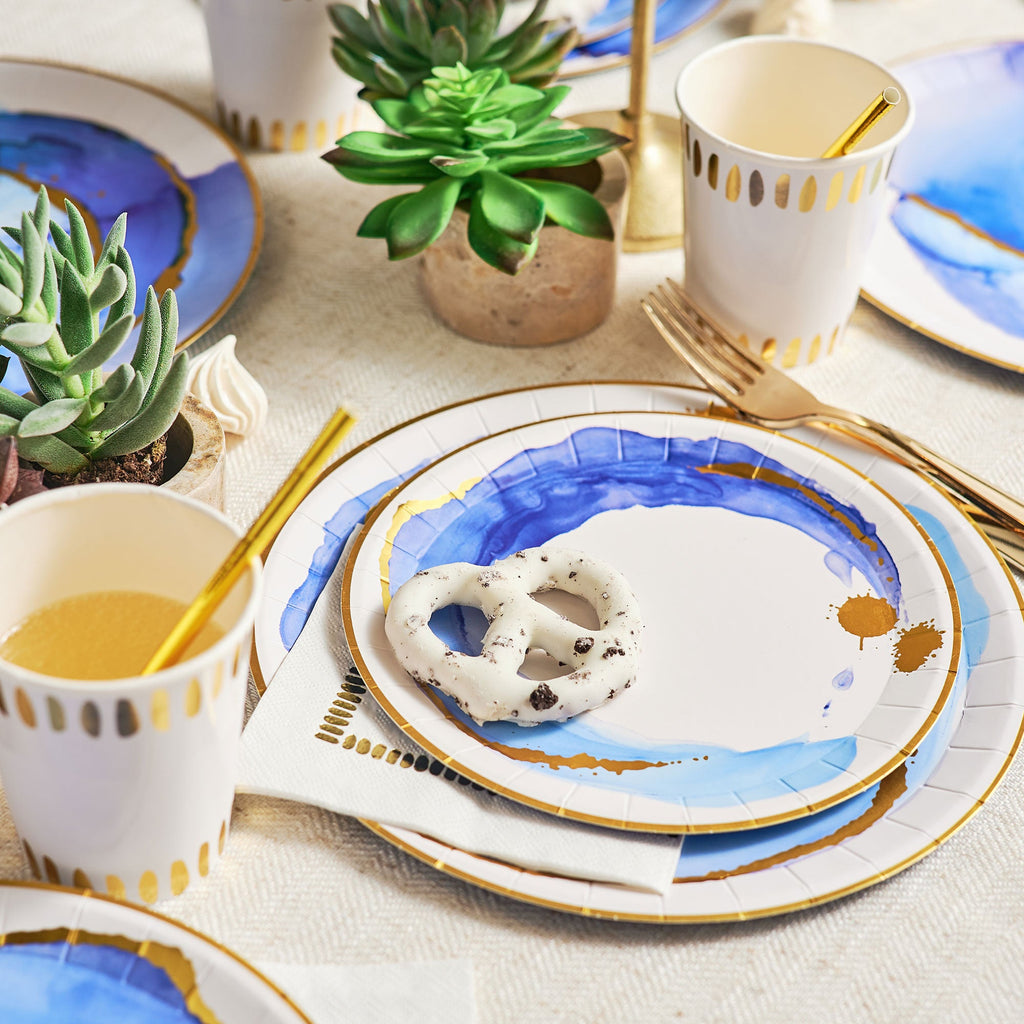 Ocean Watercolor Small Plates (10 per pack)