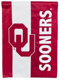 Oklahoma Sooners Garden Flag 2 Sided Applique Embellished