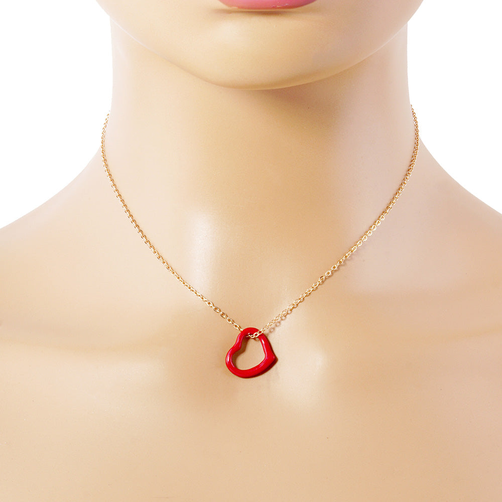 Open Heart Pendant Necklace
