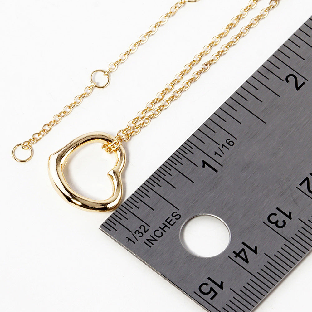 Open Heart Pendant Necklace