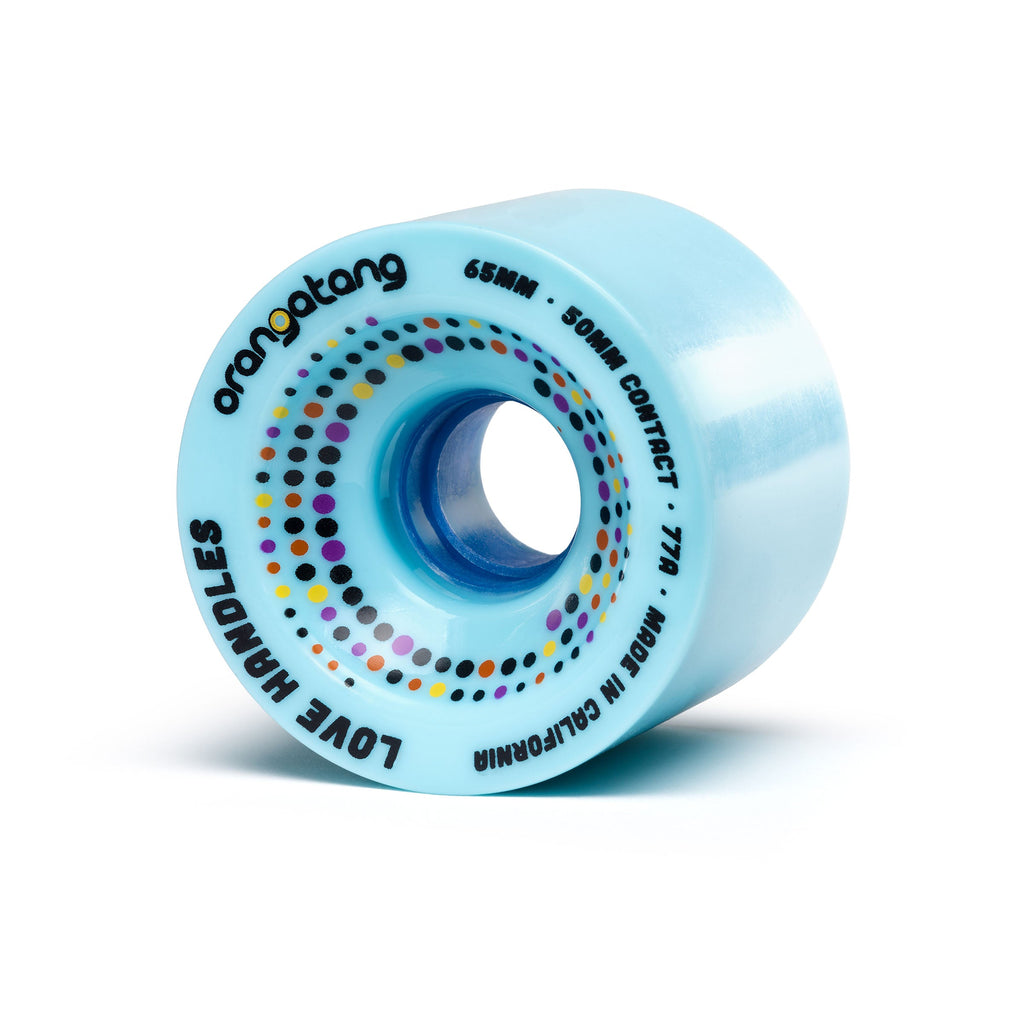 Orangatang Love Handles 65mm 77a Longboard Wheels - Blue (Set of 4)