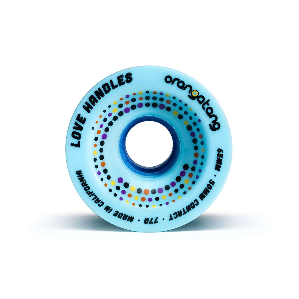 Orangatang Love Handles 65mm 77a Longboard Wheels - Blue (Set of 4)