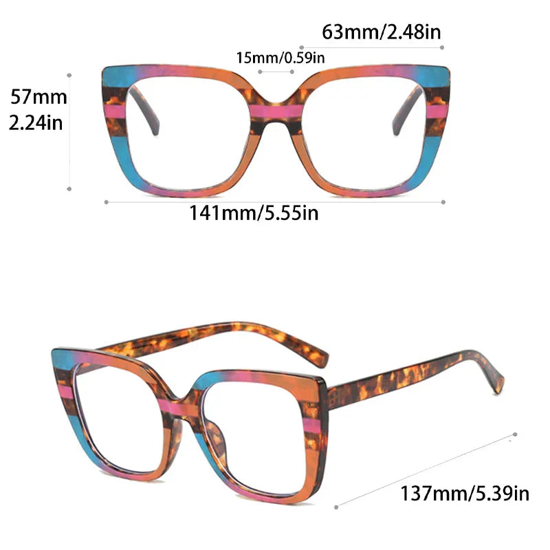 Oversized Square Eyeglasses Frames.