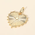 Textured Metal Heart Pendant Charm
