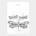 Antique metal spoon handle dragonfly pendant set