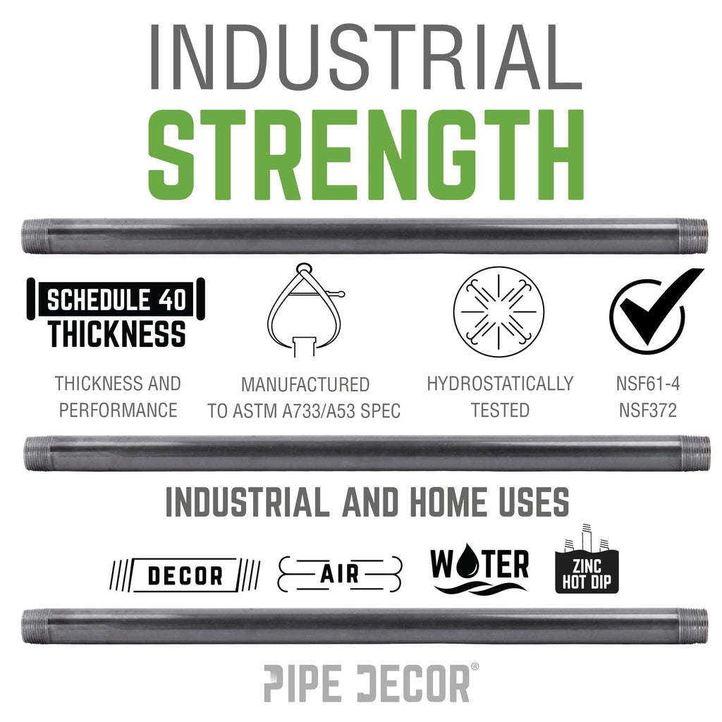 1/4 in. x 12 in. Galvanized Pipe