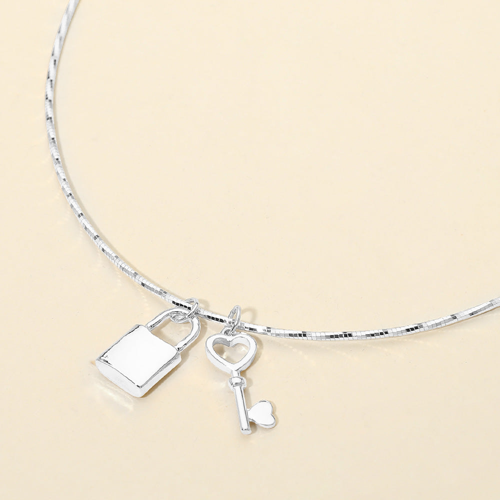 Padlock Key Pendant Necklace