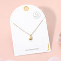 -J- Stainless Steel Monogram Pendant Necklace