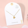 -V- Stainless Steel Monogram Pendant Necklace