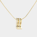 Rhinestone curve pendant necklace