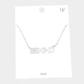 BE KIND Brass Metal Message Pendant Necklace