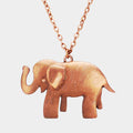 Elephant pendant long necklace