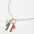 Italy Soccer Ball Jersey Charm Toggle Pendant Necklace