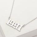 White Gold Dipped 1991 Birth Year Plate Pendant Necklace