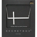 SECRET BOX_Sterling Silver Dipped Metal Cross Pendant Necklace