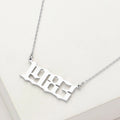 White Gold Dipped 1983 Birth Year Plate Pendant Necklace