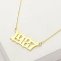 Gold Dipped 1987 Birth Year Plate Pendant Necklace