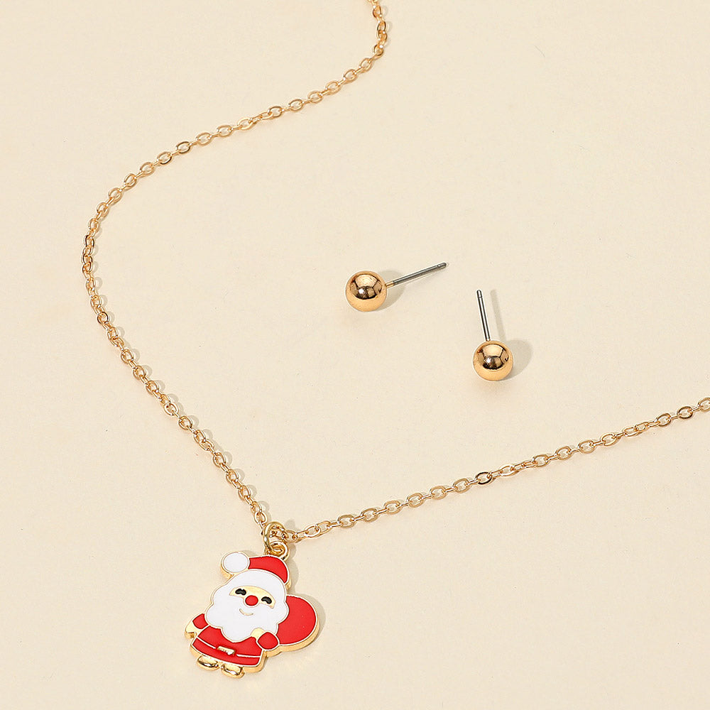 Cute Santa Claus Pendant Necklace