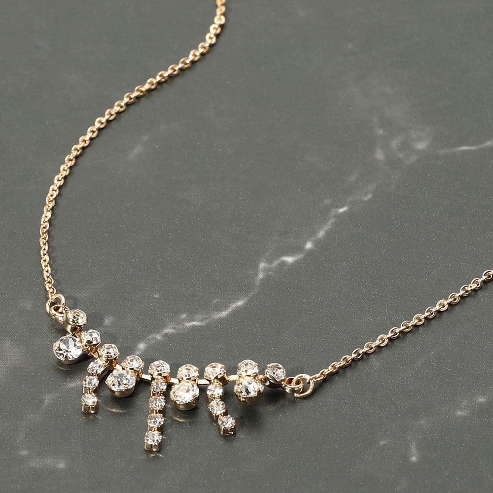 Brass Metal Bubble Stone Pendant Necklace