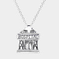 Antique Metal Hospital Pendant Necklace