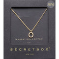 -O- Secret Box _ 14K Gold Dipped CZ Initial Monogram Pendant Necklace
