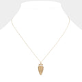 Semi Precious Stone Arrow Pendant Necklace