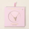 -Y- 14K Gold Dipped CZ Stone Paved Initial Monogram Pendant Necklace