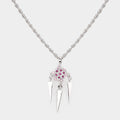 Crystal Embellished Triple Spike Pendant Necklace