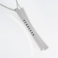 FEARLESS Brass Metal Bar Pendant Necklace