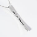 FOREVER FRIENDS Brass Metal Bar Pendant Necklace