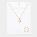 Gold Dipped Mother of Pearl Hand Pendant Necklace