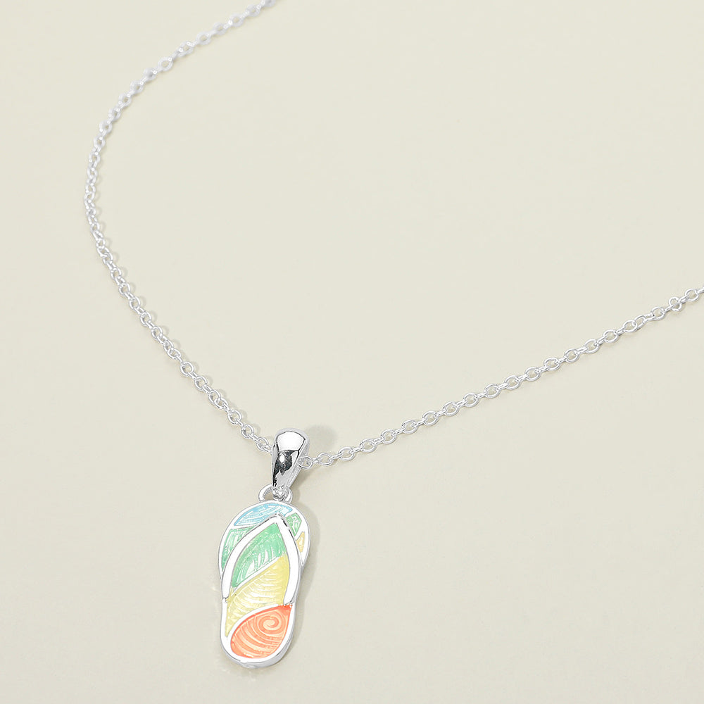 Flip Flop Charm Pendant Necklace