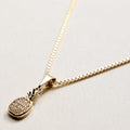 18K Gold Filled CZ Stone Paved Pineapple Pendant Necklace