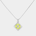 Rhinestone Square Pendant Necklace