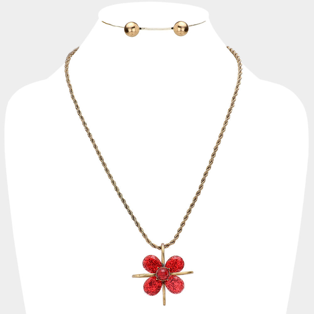 Flower Pendant Necklace