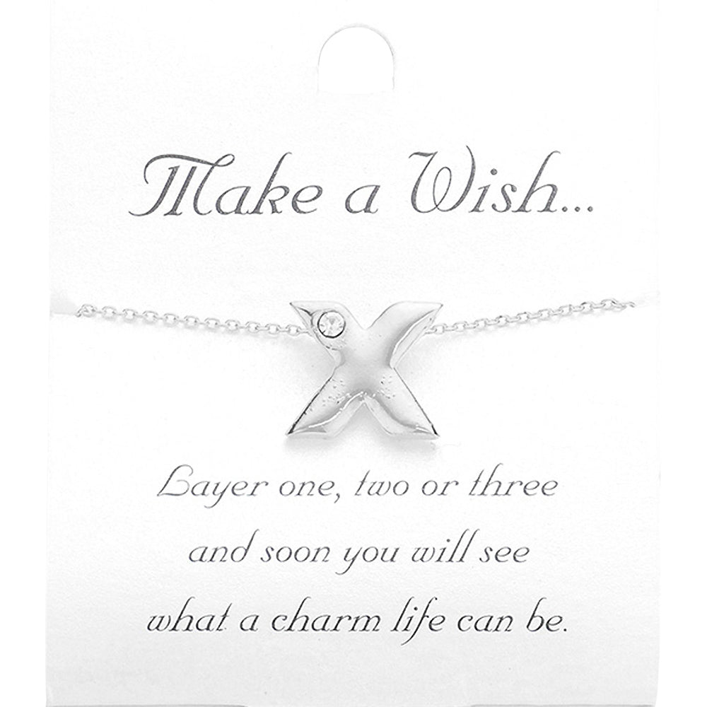 -X- Initial Monogram Pendant Necklace