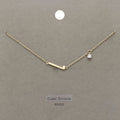 L Brass Metal Cubic Zirconia Initial Monogram Pendant Necklace