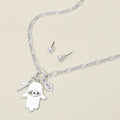 Metal Hamsa Hand Lightning Evil Eye Pendant Necklace