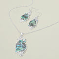 Elegant Boho Western Abalone Teardrop Pendant Necklace