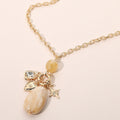 Marbled Resin Stone Evil Eye Heart Star Charm Pendant Necklace