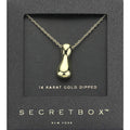 SECRET BOX_ -I- 14K Gold Dipped Bubble Initial Monogram Pendant Necklace